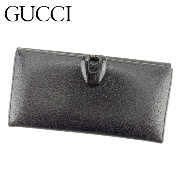 Gucci Wallet mark leather GG black long - Picture 1 of 6